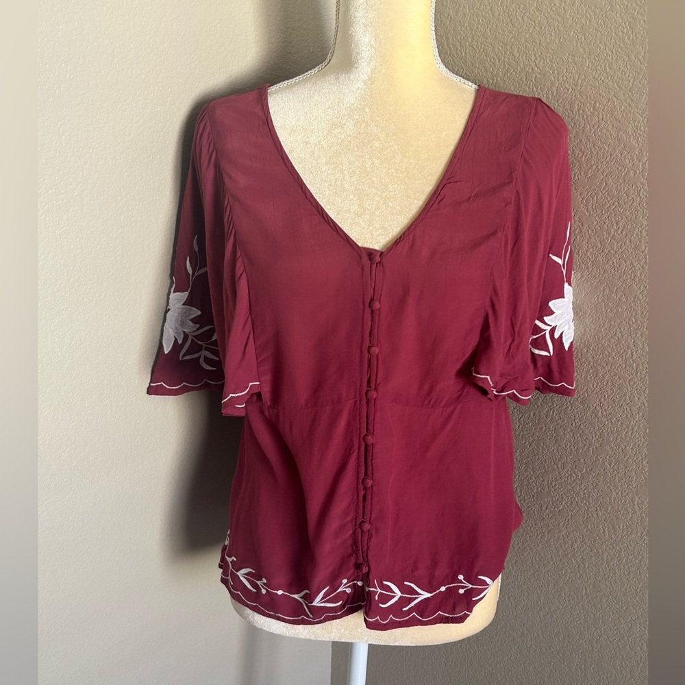 Lucky brand boho blouse size M